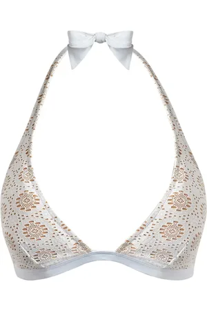 Vilebrequin Top de bikini con bordado inglés