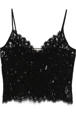 BLUMARINE Camiseta con encaje floral
