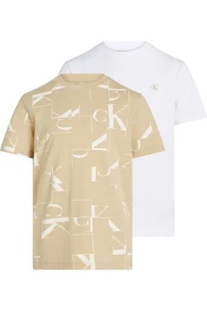 Calvin Klein Set de dos playeras con monograma estampado