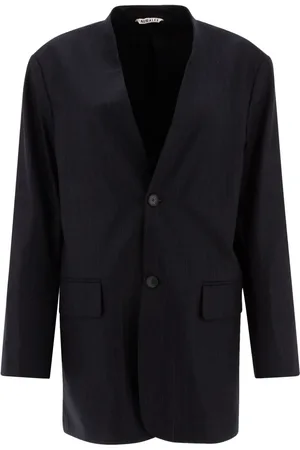 Auralee Blazer con estampado de rayas diplomáticas