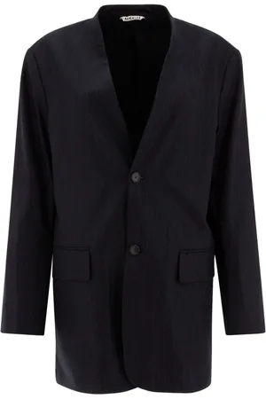 Auralee Blazer con estampado de rayas diplomáticas