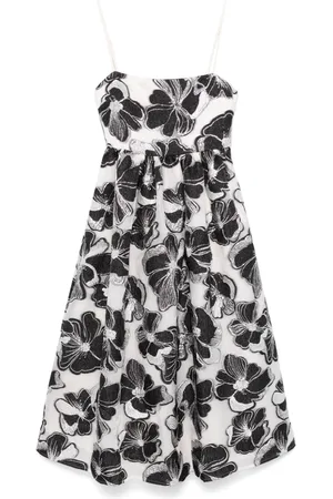 STINE GOYA Vestido midi con motivo Anemone en jacquard