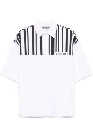 Moschino Playera tipo polo con rayas estampadas