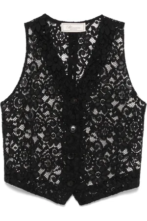 BLUMARINE Chaleco con encaje floral