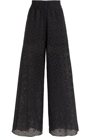 Vilebrequin Pantalones palazzo con bordado inglés