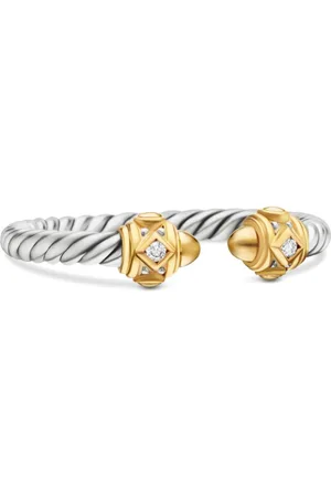 David Yurman Anillo Renaissance en oro amarillo de 18kt y plata de ley con diamantes de 2.3mm
