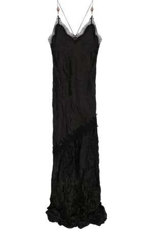 Roberto Cavalli Vestido largo con detalle de encaje