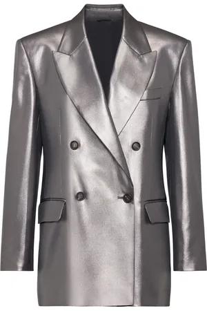 Brunello Cucinelli Blazer metalizado con doble botonadura