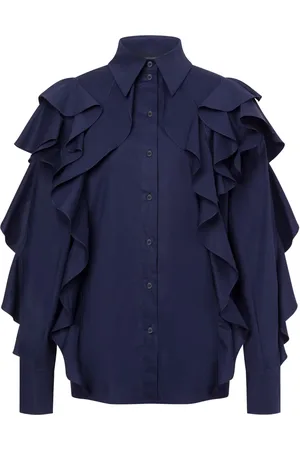 Alberta Ferretti Camisa con detalle de volantes