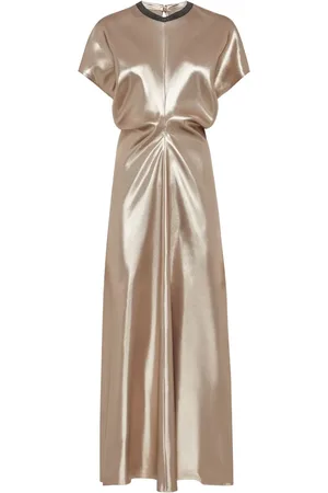 Brunello Cucinelli Vestido con detalle fruncido