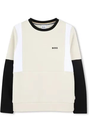 HUGO BOSS Sudadera con cuello redondo y logo estampado