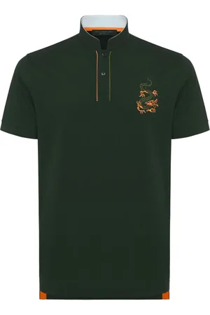 SHANGHAI TANG Playera tipo polo con dragón bordado
