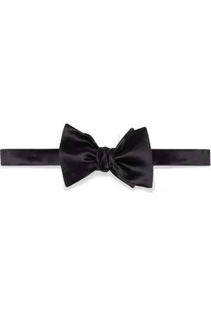 Brunello Cucinelli Corbata de moño con parche del logo