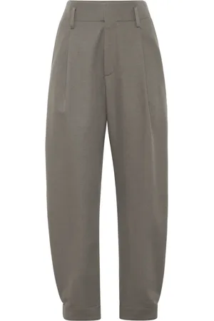 Brunello Cucinelli Pantalones de vestir con detalle de cadena Monili