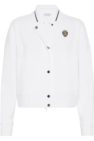 Brunello Cucinelli Chamarra bomber con cuello estilo béisbol