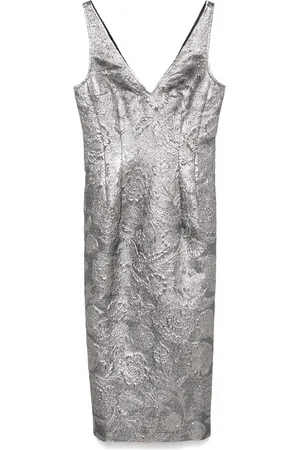 Totême Vestido midi con brocado