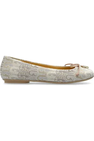Furla Flats con logo en jacquard