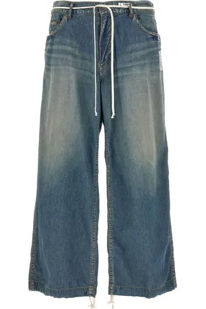 Maison Mihara Yasuhiro Jeans con cordones en la pretina