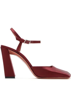 Amina Muaddi Zapatillas Charlotte con tacón de 95mm