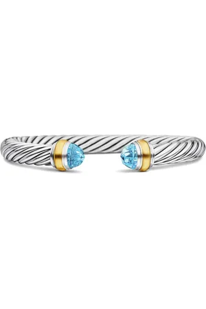 David Yurman Pulsera Classic Cable en oro amarillo de 14kt y plata de ley de 7mm