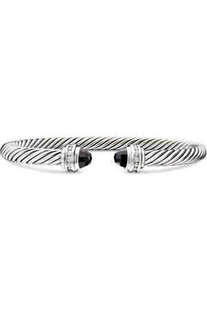 David Yurman Pulsera Classic Cable en plata de ley con diamante de 5mm