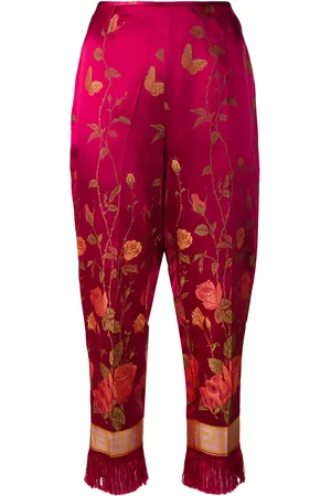 Jean Paul Gaultier Pantalones capri con estampado floral