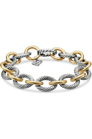 David Yurman Pulsera Oval Link Chain en oro amarillo de 18kt y plata de ley de 12mm