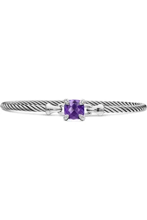 David Yurman Pulsera Chatelaine en plata de ley con diamante y amatista de 3mm