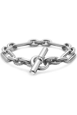David Yurman Pulsera de cadena Lexington en plata de ley con diamante de 9.8mm