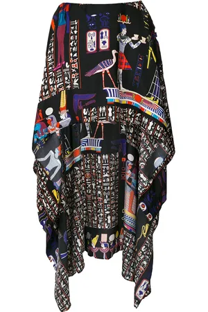Jean Paul Gaultier Hieroglyph printed mullet skirt