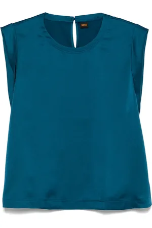 HUGO BOSS Top con efecto satinado