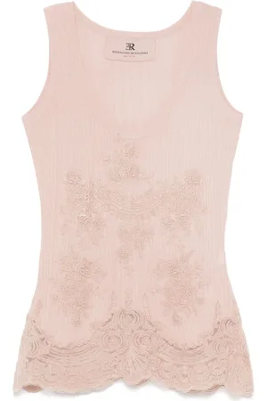 ERMANNO SCERVINO Camiseta con detalles de encaje