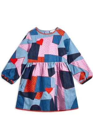 Stella McCartney Vestido de mezclilla con diseño patchwork