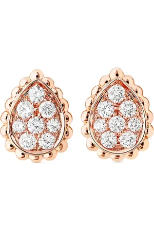 Boucheron Aretes Serpent Bohème XS en oro rosa de 18kt con diamantes