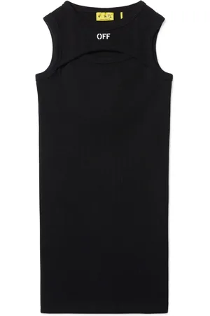 OFF-WHITE Vestido de canalé con motivo Off-stamp