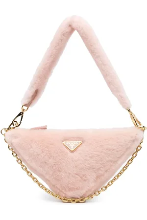 Prada Bolsa satchel Mini Shearling Triangle 2018