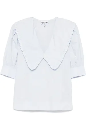 Ganni Blusa con volantes
