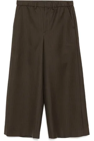 SACAI Pantalones anchos con estampado de rayas diplomáticas