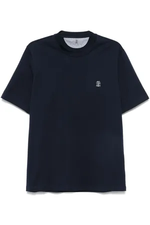 Brunello Cucinelli Playera con logo bordado