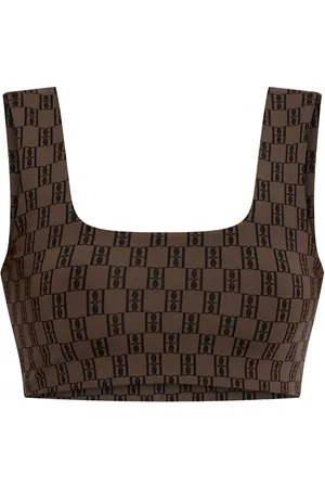 By Malene Birger Top con logo en jacquard