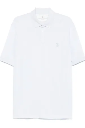 Brunello Cucinelli Playera tipo polo con logo estampado