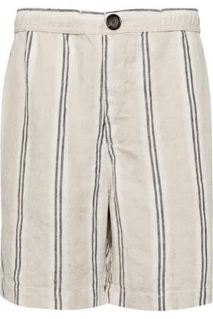 OLIVER SPENCER Shorts con rayas estampadas