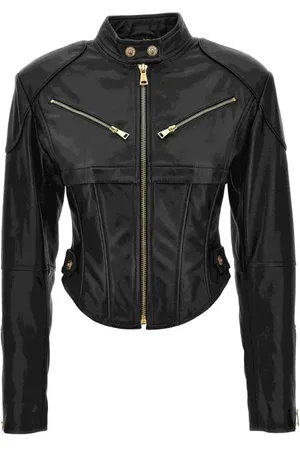 VERSACE Chamarra de cuero