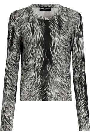 Dolce & Gabbana Blusa con estampado de pelo