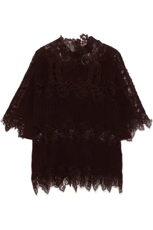 ERMANNO SCERVINO Playera con detalles de encaje