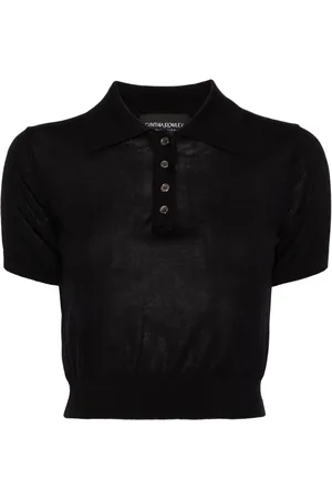 Cynthia Rowley Playera tipo polo corta