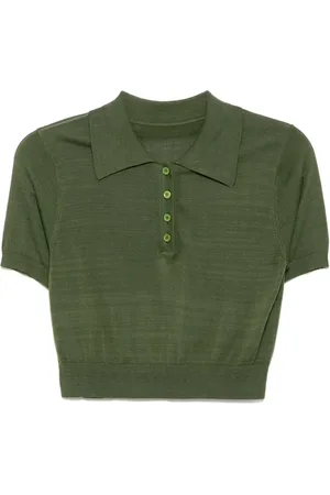 Cynthia Rowley Playera tipo polo tejida