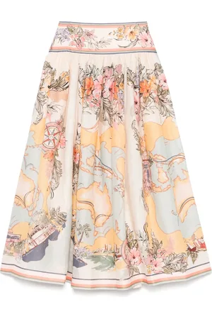 ZIMMERMANN Falda midi Tallow