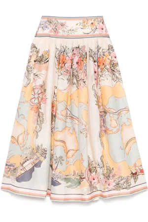 ZIMMERMANN Falda midi Tallow