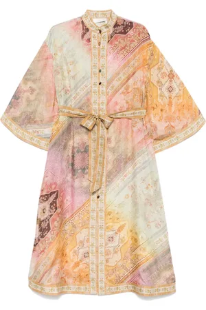 ZIMMERMANN Vestido camisero midi Tallow